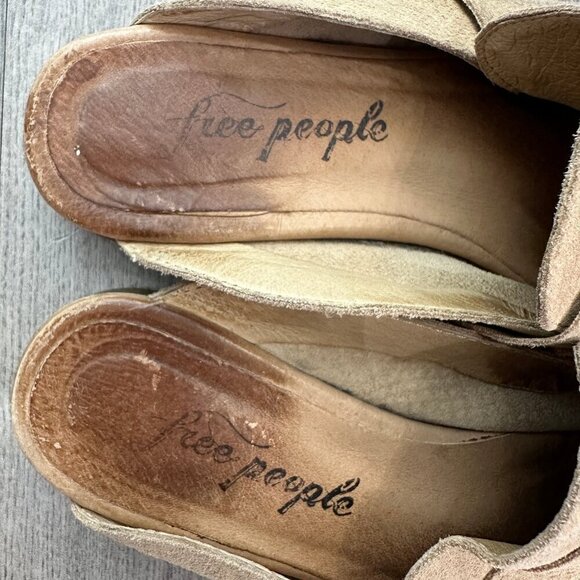 Free People Textile At Ease Loafer Nude Snake Slip On Mule Backless Shoe Size 36 - Picture 6 of 6